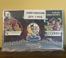 Disney Cinderella 75th Anniversary Set 2025 ~3 Pin Set ~ Limited Edition