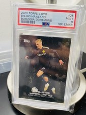 2020 Topps x BVB Borussia Dortmund ERLING HAALAND #25 PSA 9  Rookie RC 🔥☄️