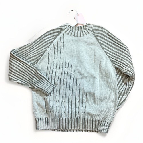 Xios Sweater, Khaki Color, Knit, Men Size L, Ramie and Cotton - Picture 1 of 4