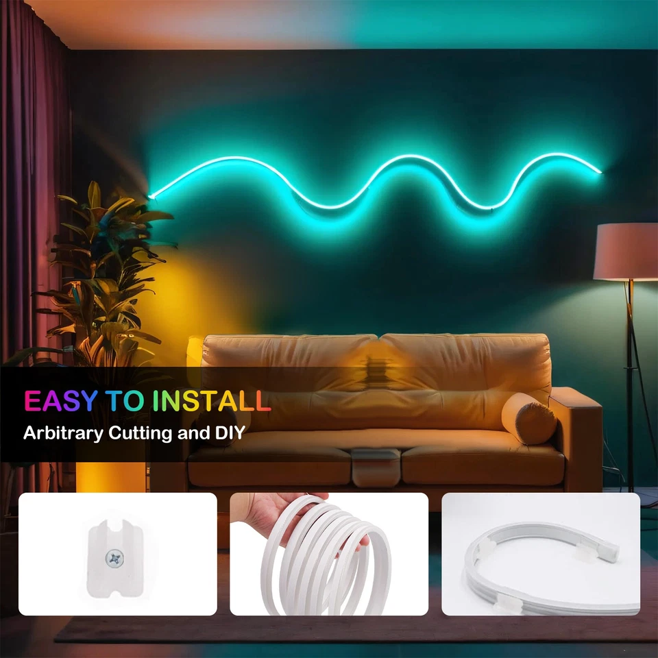 5V USB Neon LED Strip Streifen RGB WS2812B Wasserdicht Schlauch IP65 Lichtband - Bild 3 von 4