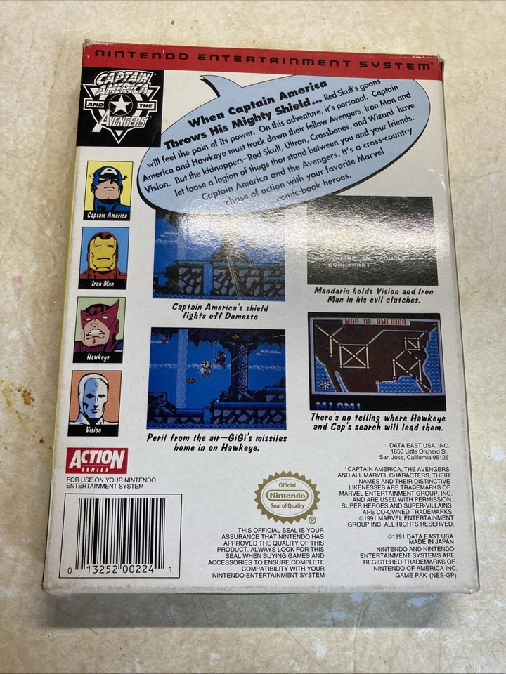 Игра Captain America and The Avengers (Nintendo Entertainment System, 1991 года) NES CIB - Изображение 2 из 4