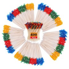 400PCS Fancy Toothpicks for Appetizers, 2.6IN Appetizer 400PCS, Multicolor