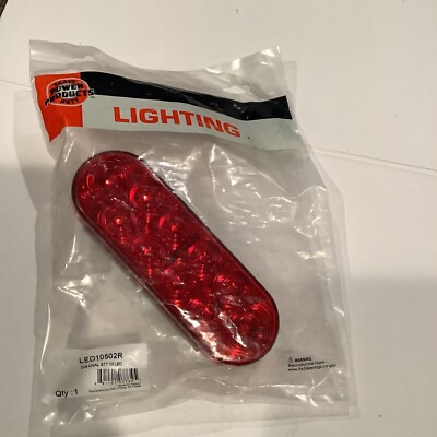 Power Products 12v 2'' x 6'' Oval 10 Diode Stop/Turn/Tail Light - Red - #LED10502R