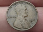 1915 S Lincoln One Cent Wheat Penny- Fine/VF Details, Chocolate Brown