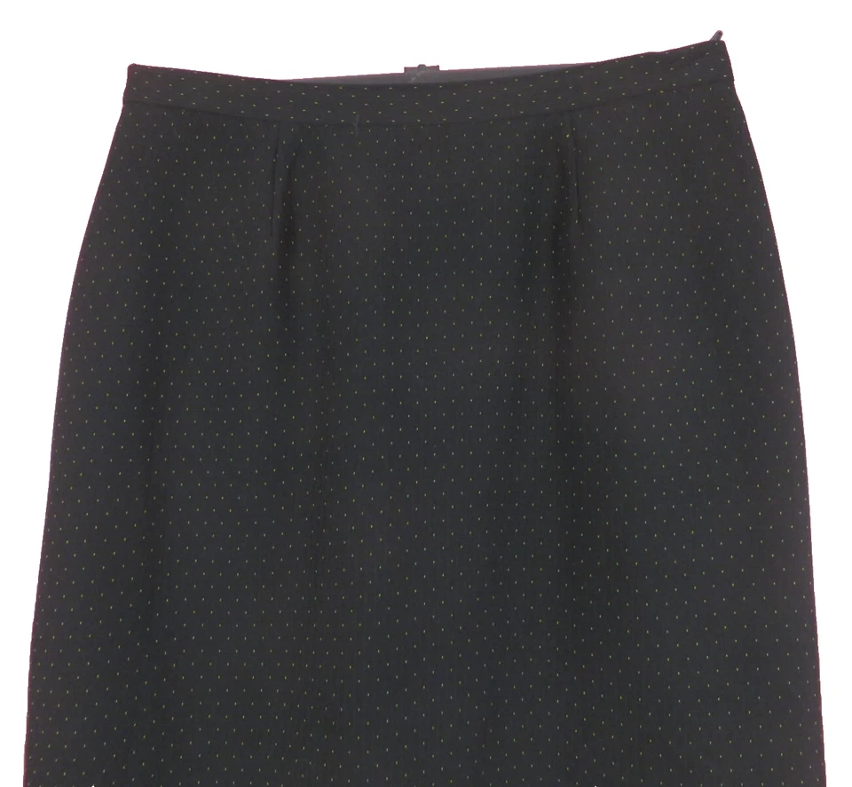 SK19096 LE SUIT Mujer Poliéster Clásico Falda Lápiz Negro Amarillo Punto Talla 14W Foto 3 de 4