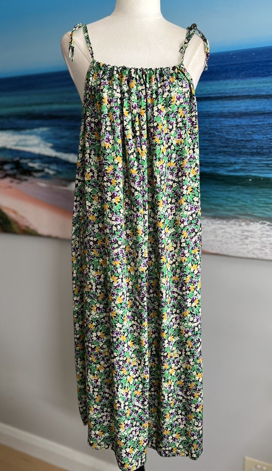 FRANKLY DARLING Green Floral A-line Dress One Size 