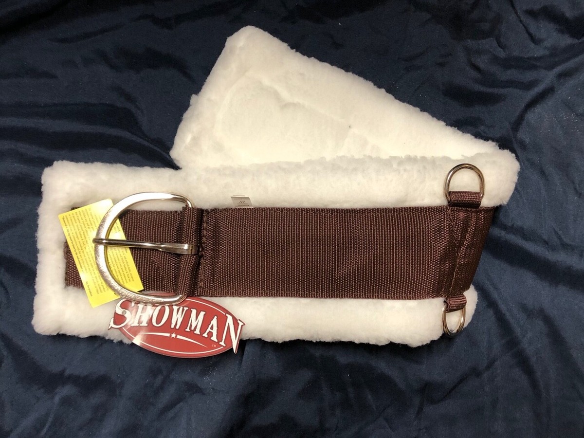 Showman Western Soft Thick Fleece Super Girth Cinch BLACK OR BROWN 7008