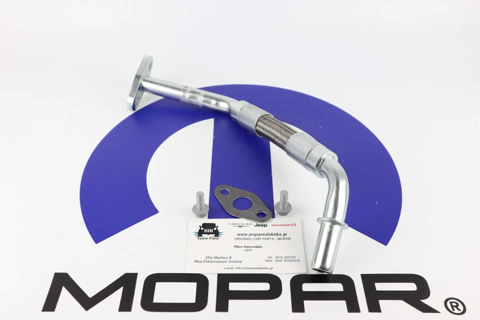 Kit de tubo de drenaje de aceite turbo Jeep Liberty KJ 05-07 2.8CRD 5183073AA nuevo fabricante de equipos originales Mopar Foto 4 de 4