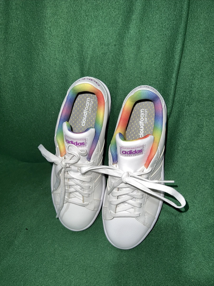 adidas rainbow metallic shoes