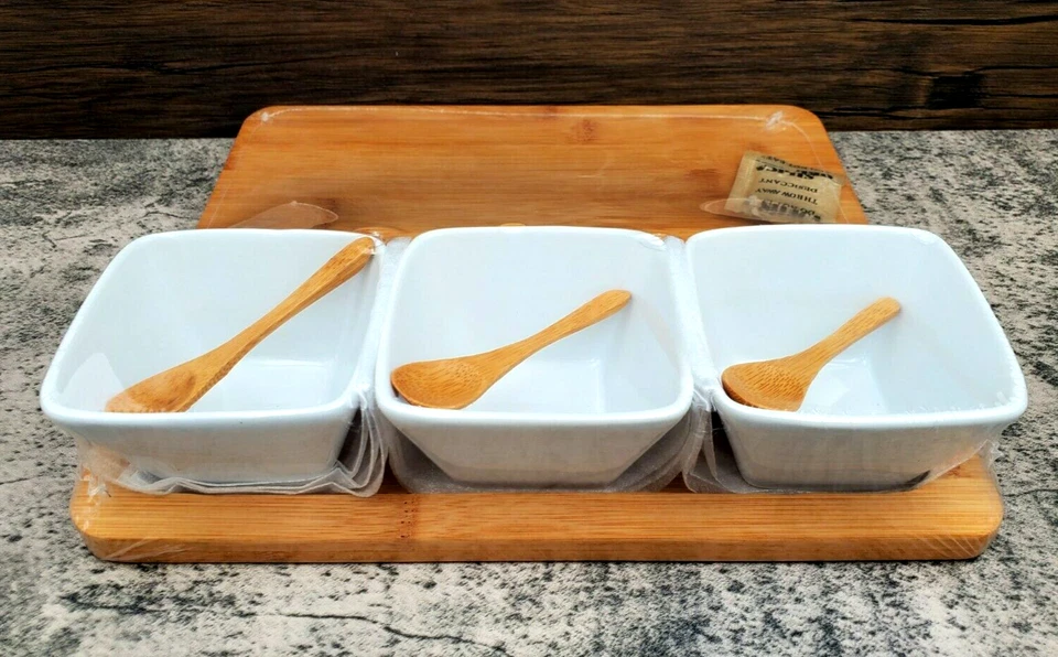 Core Bamboo 3 Part Entertainment Set MJ895 7 Pieces Organic Bamboo New in Box - Image 2 of 4