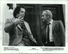 1980 Press Photo Director Bob Clark, Star Jack Lemmon on "Tribute" Movie Set