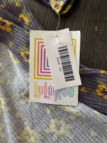 LuLaRoe Damen Sonnenblumen lange Sarah offene Strickjacke Gr. XS Neu mit Etikett (I2) - Bild 7 von 10