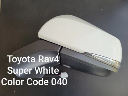 NEW SUPER WHITE mirror fits 2019-24 Toyota RAV4 Driver Left XLE & SE
