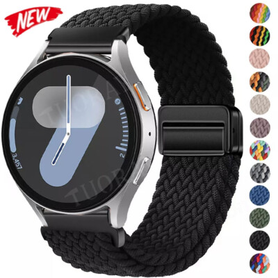 Magnet Nylon Armband für Samsung Galaxy Watch 7 6 5 Pro 4 3 40/44/45mm Active 2