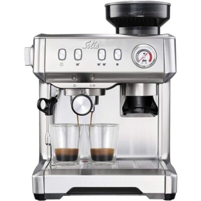 Solis 1018 Grind & Infuse Barista Style Espresso Kaffeemaschine Edelstahl