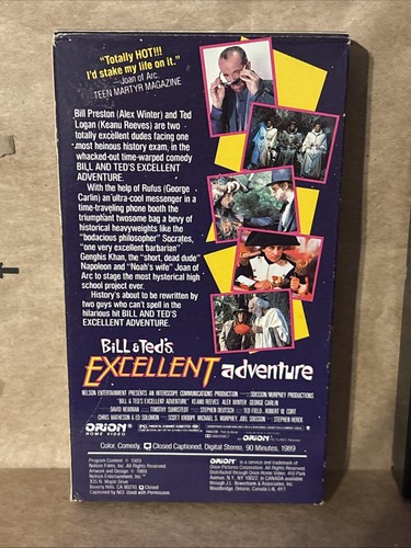 Bill & Ted's Excellent Adventure (VHS, 1989) - Picture 4 of 6