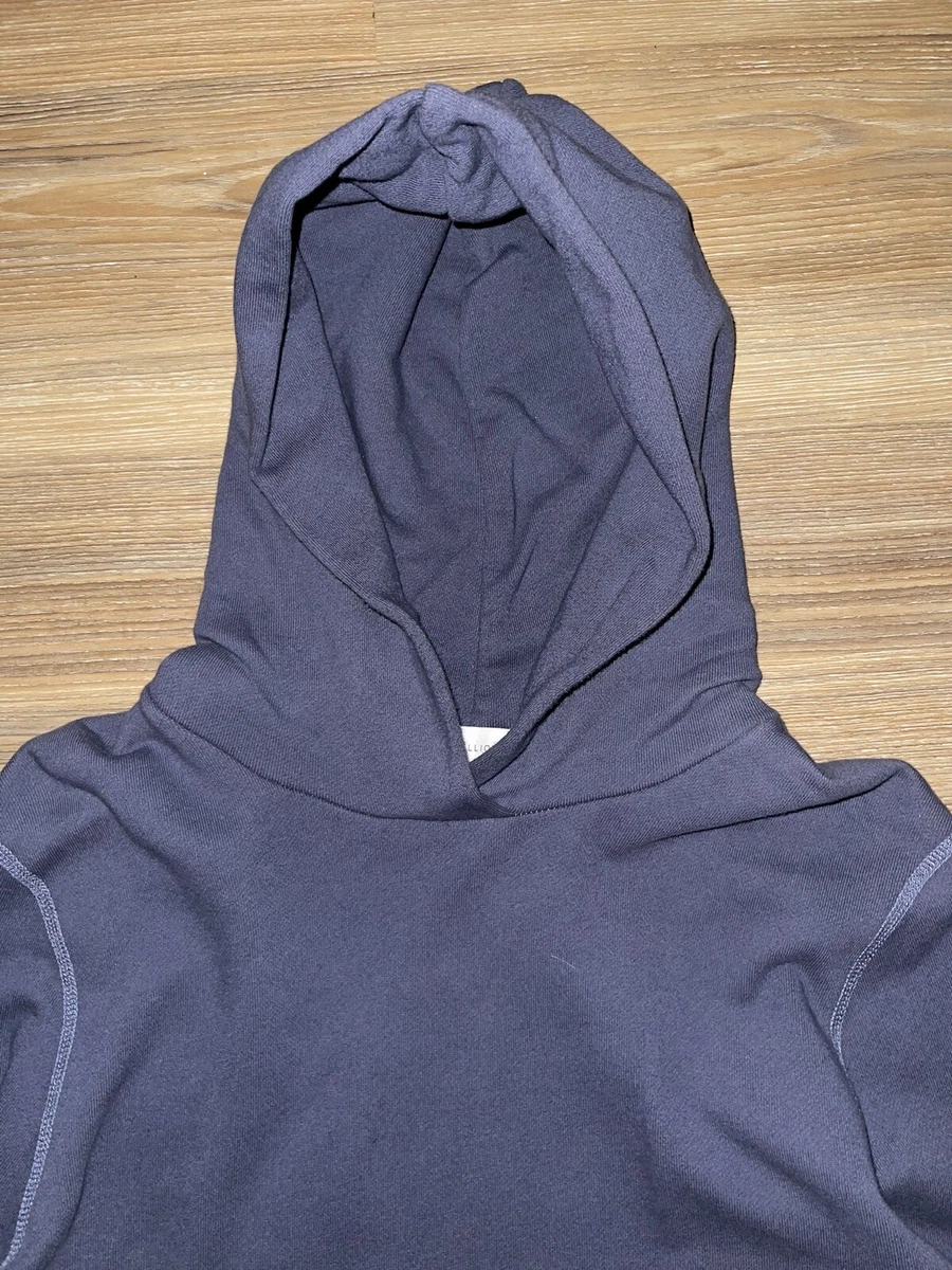 John Elliott Hooded Villain Hoodie Mens Size Large Lapis Blue Side Zippers