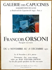 FRANCOIS ORSONI ORIGINAL ART POSTER PRINT EXHIBITION GALERIE CAPUCINES 1971 RARE