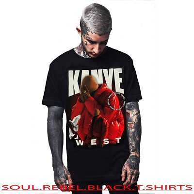 KANYE WEST RAP HIP HOP BLACK T SHIRTS