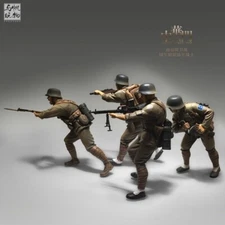 3D Printed 1/35 China Soldiers defending Nanjing forward posture 4 Person Model