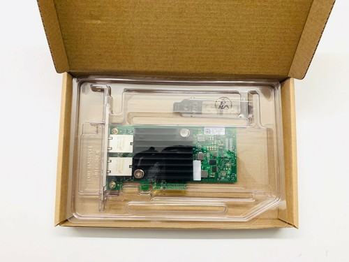 DELL Intel X550-T2 2port 10Gb Ethernet PCIe Network Adapter 4V7G2 HWWN FKHKC - Picture 1 of 7