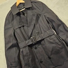 Defense Logistics Agency Trench Coat Size 38R Zip Out Liner Black Army NWOT