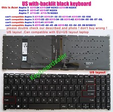 New US backlit Keyboard For Acer Aspire A315-59 A515-57 A715-51 A715-76 N22Q3