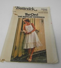 Butterick 4826 Sewing Pattern Tie On Sudress Petite Bust 30.5