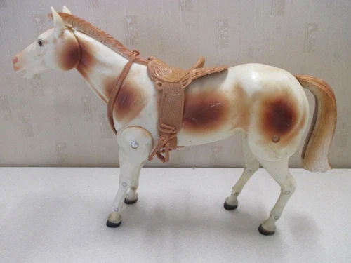 Vintage Marx Gabriel Lone Ranger's Horse SILVER & Tonto's Horse SCOUT 1973