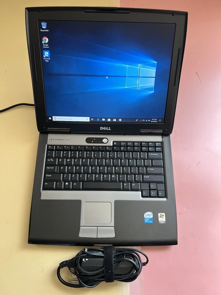 Dell Latitude D520 14" Core DUO 4GB RAM 250GB HDD SERIAL COM PORT, PHONE PORT - Image 2 of 4
