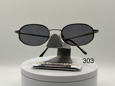 Vintage Eyeglasses NOS Octagon Style Grey Sun Lens Brown Metal Frame Worldwide