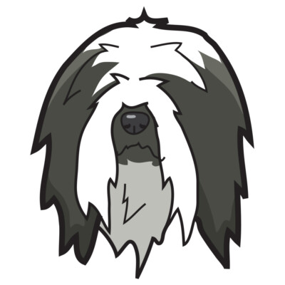Bearded Collie Dog Decal Dog Lover Decor Vinyl Sticker
