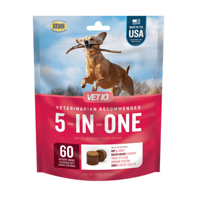 VETIQ 8-in-One Multi-Benefit Supplement for Dogs, Hickory Smoke Flavored Chew