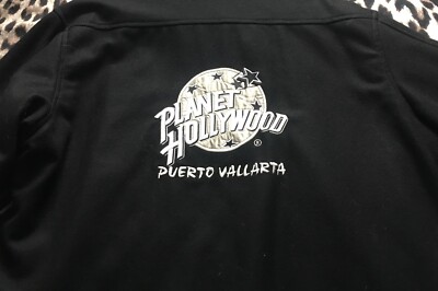 *Vintage Planet Hollywood leather & wool Bomber Jacket - XL - Puerto Vallarta