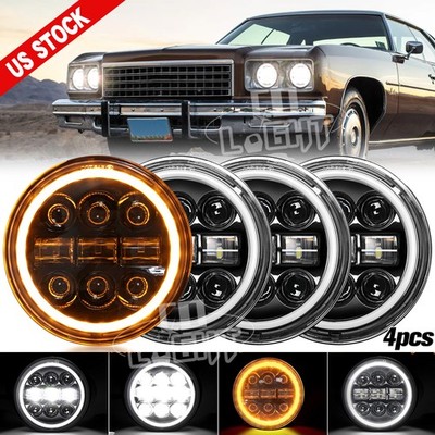 4PCS 5.75 Led Headlight Projector Sealed Beam Fit For Chevy Impala 1958-1976