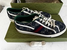 Gucci Tennis 1977 sneakers in dark blue eco-washed GG jacquard denim.