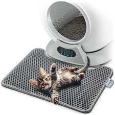 Cat Litter Mat – 19.7" x 15.8" Small Honeycomb Dual-Layer Litter Trapping Mat...