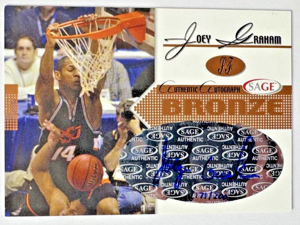 Joey Graham 2005-06 SAGE Autographs Bronze RC AUTO #A9 Oklahoma State #'d /200