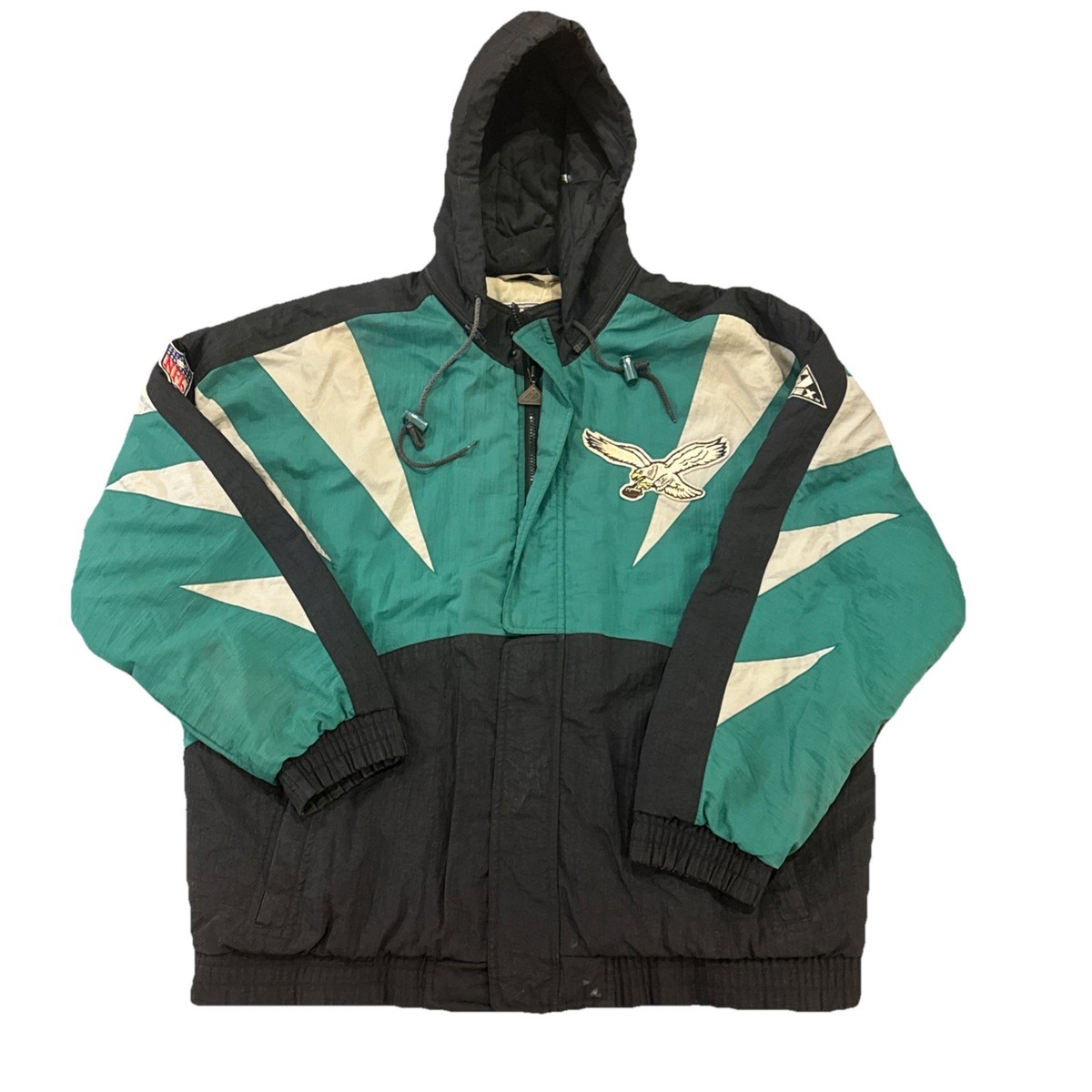 Philadelphia Eagles Jacket Large Shark Tooth Apex One Green