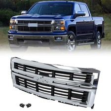 Chromematte Black For 2014 2015 Chevrolet Silverado 1500 Z71 Front Upper Grille