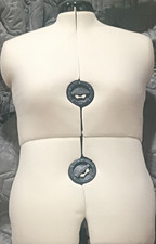 Beige Adjustable Female Dressmaker's Dummy, 2-Part Form for Sewing Tailoring