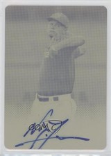 2012 Leaf Ultimate Draft Printing Plate Yellow 1/1 Nick Travieso Auto 0s3