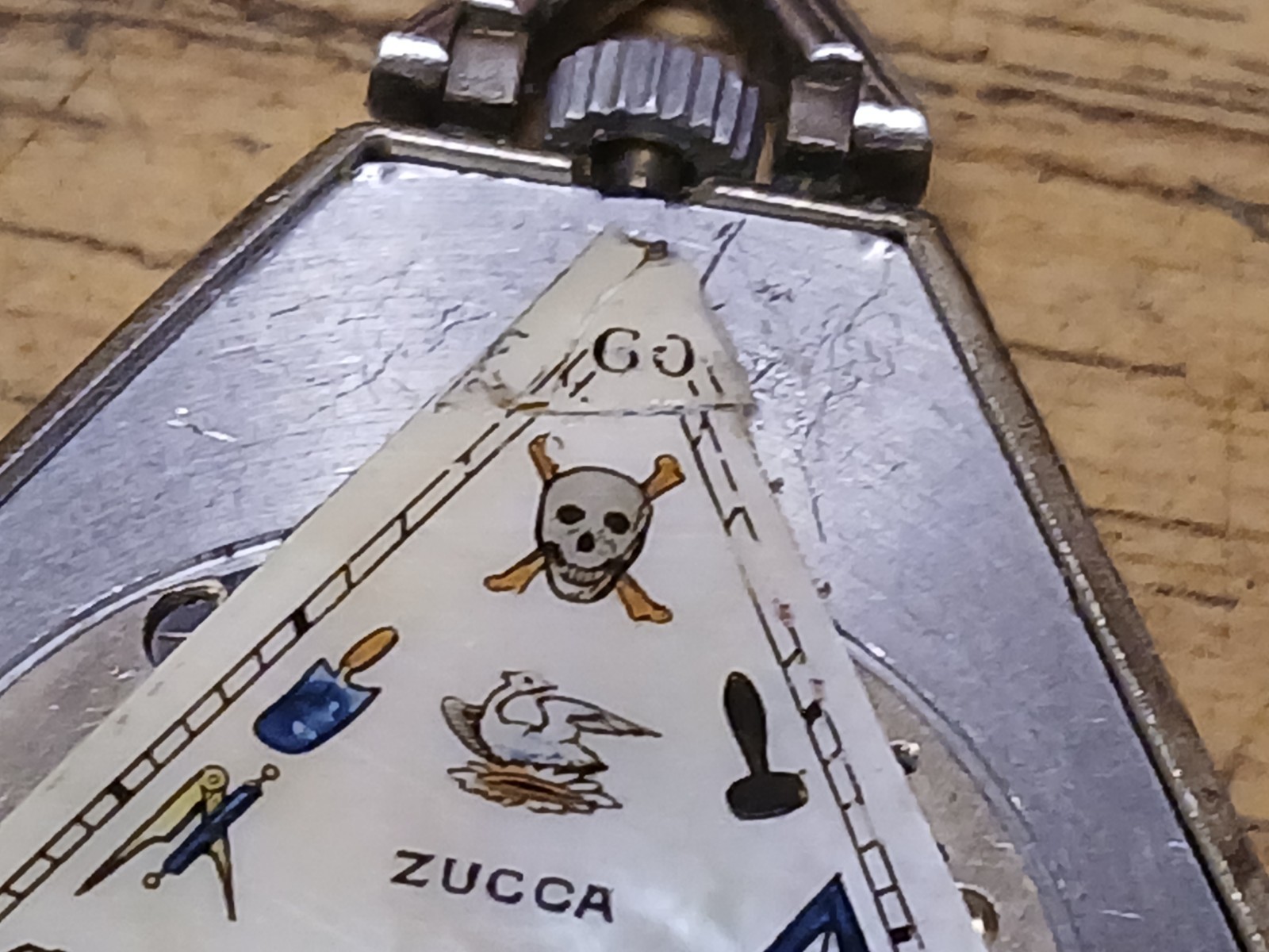 RARE ANTIQUE ZUCCA TRIANGLE TRIANGULAR MASONIC PO… - image 6