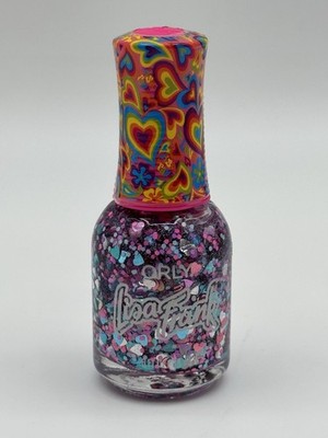 Orly x Lisa Frank Nail Polish Heart To Heart New Without Box Glitter Pink Blue