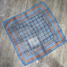 Vintage 70s/60s Blue  and Orange  Scarf