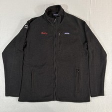 Patagonia Better Sweater Full Zip Jacket Mens XL Black Company Logo Fleece