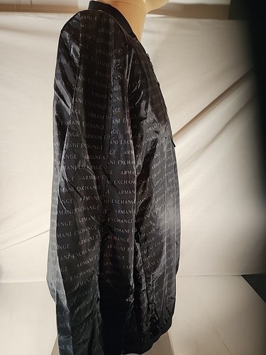 Armani Exchange A|X Mens Logo Zip Up Bomber Jacket Wind Breaker Large L - Picture 10 of 10
