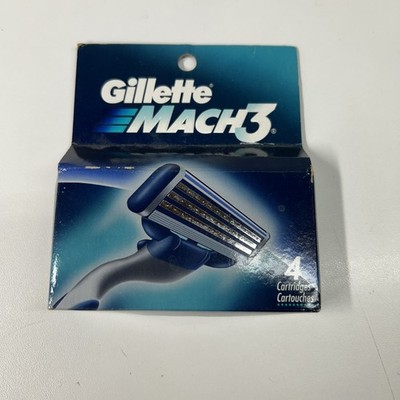 VTG 2001 Gillette Mach 3, 4 Cartridges Mach3 NEW Original Blades Shaving