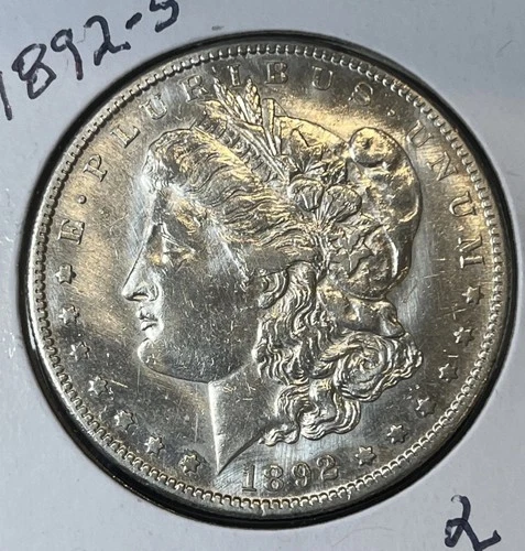 1892-S MORGAN SILVER DOLLAR, XF DETAILS