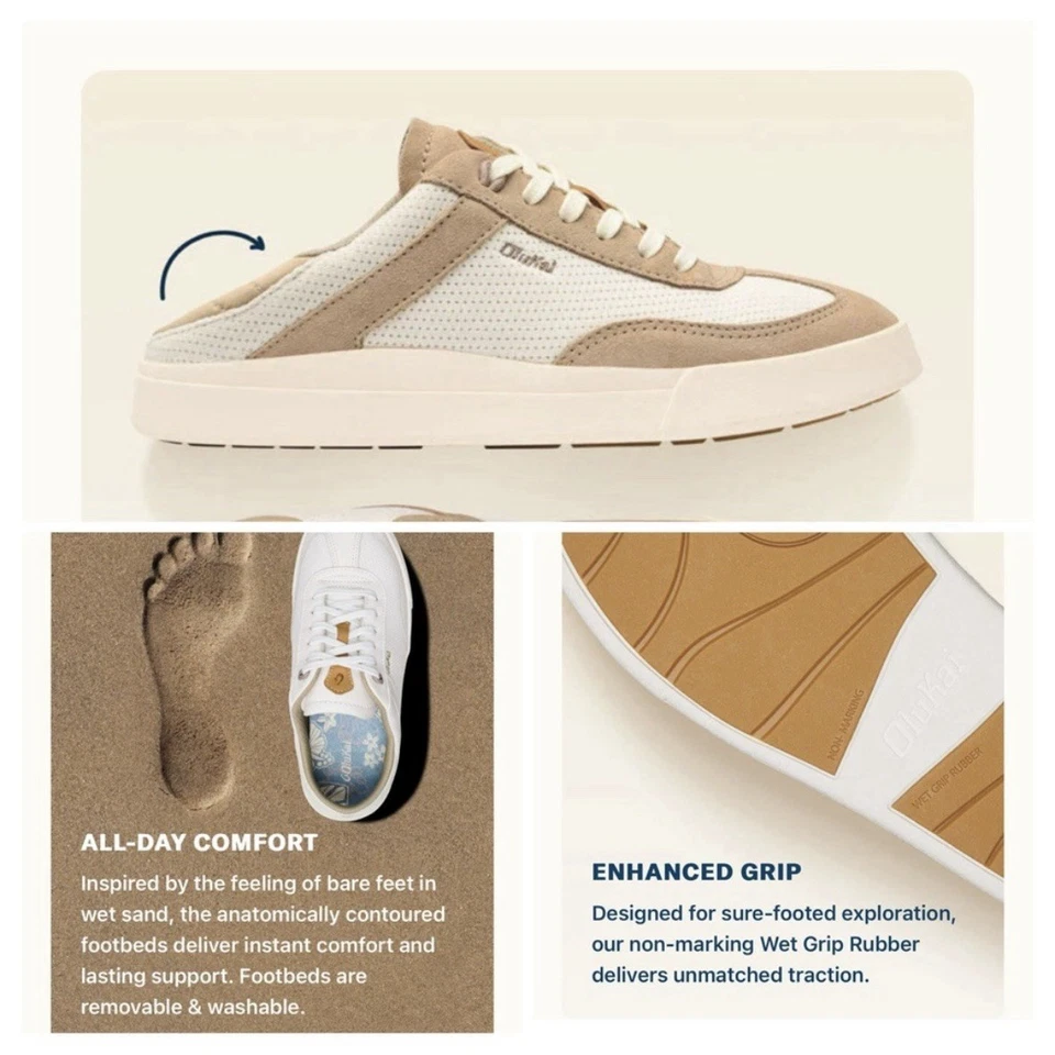 Zapatillas deportivas clásicas OluKai Kilea #20494-3420 tostadas/tapa para mujer talla 6,5” Foto 2 de 4